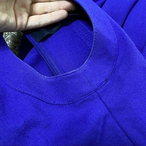 Theory Blue Fit n Flare Sleeveless Dress - Picture 12 of 12